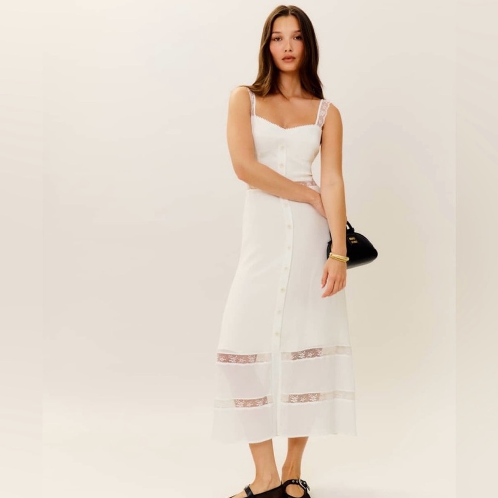 Reformation Wynton Dress - Ivory